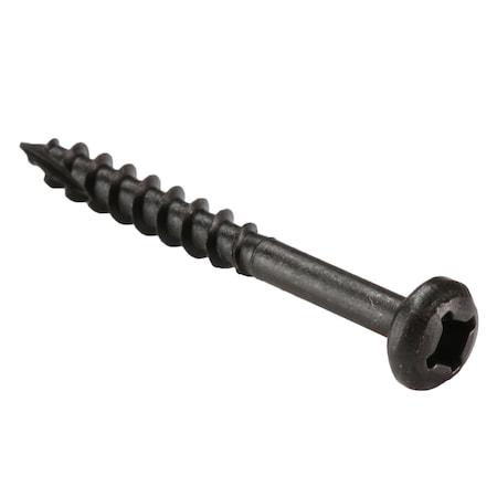 Wood Screw, #8, 1-1/2 In, Oil Rubbed Pan Head Square Drive, 4000 PK